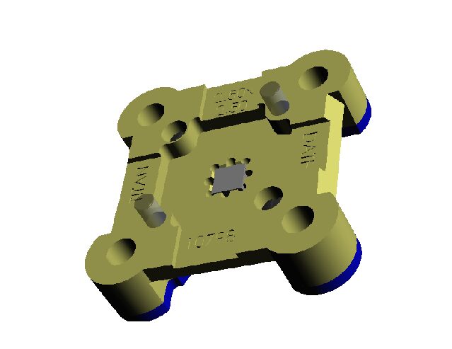 A 3 d image of the bottom part of a device.